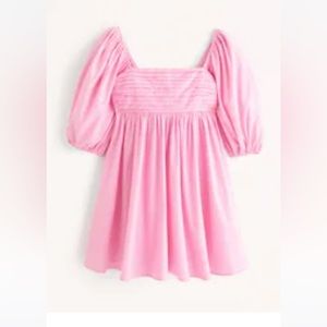 Abercrombie Emerson Ruched Puff Sleeve Mini Dress